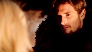 Jon Snow stands by the fire contemplating his next move for conquest when he is approached by Khalisse. A light