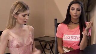 It's Christmastime and stepsisters Cady, Gretchen, Regina, and Karen are sitting around the table gossiping. Karen and Cady have a