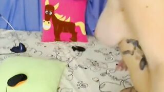 Dirty Tattoo Girl drink pee