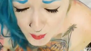 Dirty Tattoo Girl drink pee
