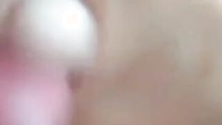 My buddy covers my cock with his cum !