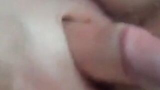 My buddy covers my cock with his cum !