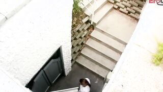 Petite cougar got anal fucked into tiny booty and cum inside mouth