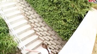 Petite cougar got anal fucked into tiny booty and cum inside mouth