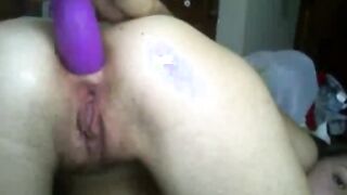 Nice chick on webcam with anal toy