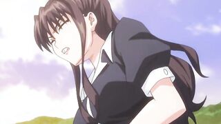 Hentai busty Milf smashed by college guys