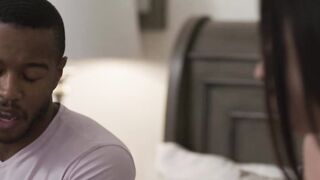 Petite Tgirl analed by her black stepbro