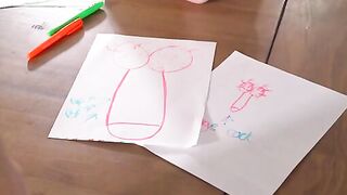 Kiara Cole and her friend Kenzie Reeves are drawing in the kitchen as Kenzie chats to Kiara about how she's