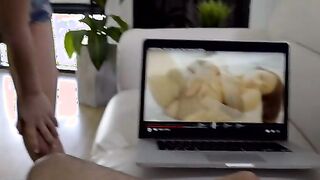 T Stone is in the middle of a marathon masturbation session with the inspiration of
