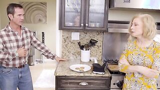 Kitty is baking another batch of cookies to replace the ones Eric accidentally ruined when