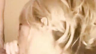 cute blonde blowjob on webcam