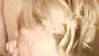 cute blonde blowjob on webcam