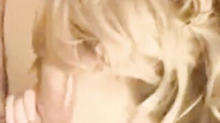 cute blonde blowjob on webcam