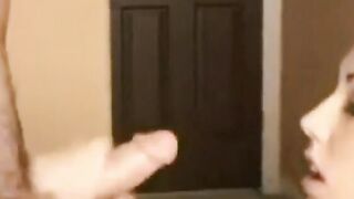 cute blonde blowjob on webcam