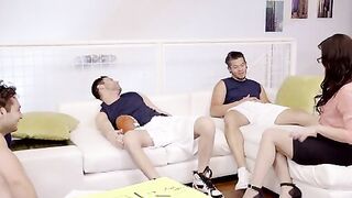 Brad Sterling, Seth Gamble, and Bambino are having an after school get together to make signs for their football team's