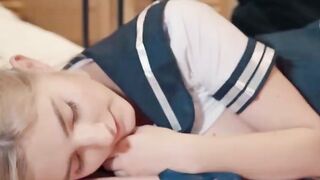 Kawaii Stepsister Gets Creampie and Facial Eva Elfie