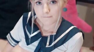 Kawaii Stepsister Gets Creampie and Facial Eva Elfie
