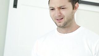 Natalia Queen knocks on her stepbrother Brad Sterling's door to tell him that they fuck! a month ago when Brad