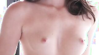 When tasty Natalie Lust walks in the bedroom to find her man waiting, this little pussycat doesn't hesitate to get