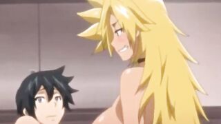 Hentai horny girls with big tits having group sex