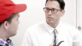 Beaver is feeling turned on, so he whips out his meat and starts masturbating. His cougar