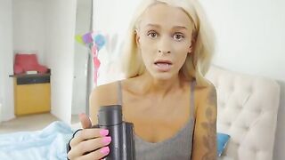 Emma Hix is turned on as hell, and her stepbrother Codey Steele eventually realizes that she's masturbating all over the house.