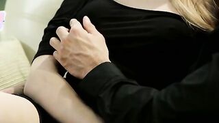 Stacie Jaxxx is bent on seduction as she approaches her man Ryan Driller and cuddles close to his side. The