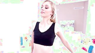 Cherry Tess is serious about her morning workout routine, but when Falco White comes to the room naked and hard