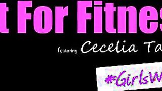 Cute little red bj Cecelia Taylor works out every day and has decided that she wants to be a fitness instructor.
