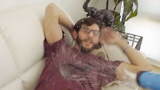 Freaky eighteen Jasmine Riley and her stepbrother Logan Big have quite the prank war going