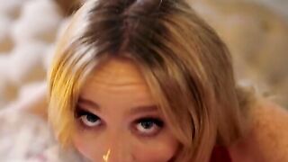 Silvia Saige has just stepped out of the shower and is taking the time to check herself out into the
