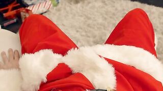 Cherie Deville is ready and waiting for her husband Sebastian Diox, who's dressed as Santa. This naughty elf is eager