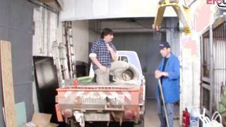 German great titties amateur 19 year old fucks at construction site