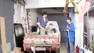 German great titties amateur 19 year old fucks at construction site
