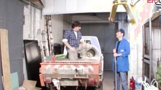 German great titties amateur 19 year old fucks at construction site