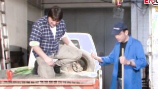 German great titties amateur 19 year old fucks at construction site