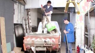 German great titties amateur 19 year old fucks at construction site