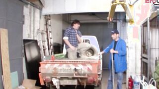 German great titties amateur 19 year old fucks at construction site