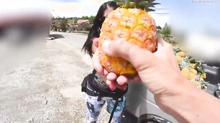 CARNEDELMERCADO - (Vick Valencia, Charles Gomez) - Gigantic Fake Titted Latina Bimbo