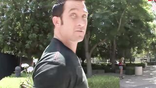 Petite blonde bitch pick up at the street from too big cock