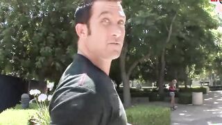 Thin blonde bitch pick up at the street from too