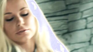 Amazingly Hot blonde fucks her soaked cunt with her high heeled shoes