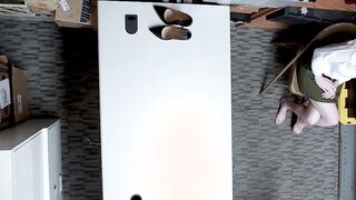 Scared red teen thief Pepper Hart fucked by a big dick
