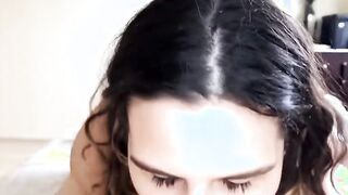 Incredible Sexy gf sucks on my throbbing rod