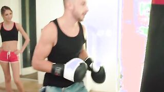 Jason X is in the middle of his boxing workout when his lover, Rebecca Volpetti, shows up to see if