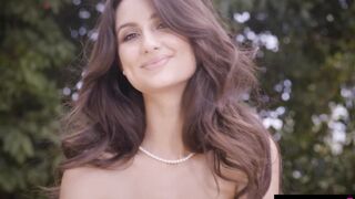 Nude latina showing her boobs on a