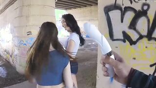 MAMACITAZ - Crazy Girls Go For Cutie Outside Dyke Sex