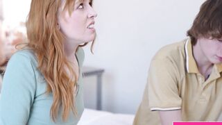 Sniffing panties of his teen stepsister