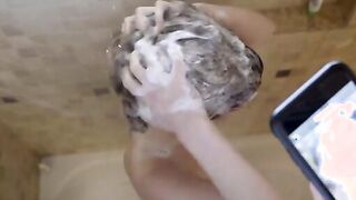 Lily Moon is in the shower trying to rinse soap out of her hair when she doesn't realize that her