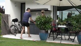 Casey and her love interest Nick Ross play a game of badminton but spunky Casey has a different kind of